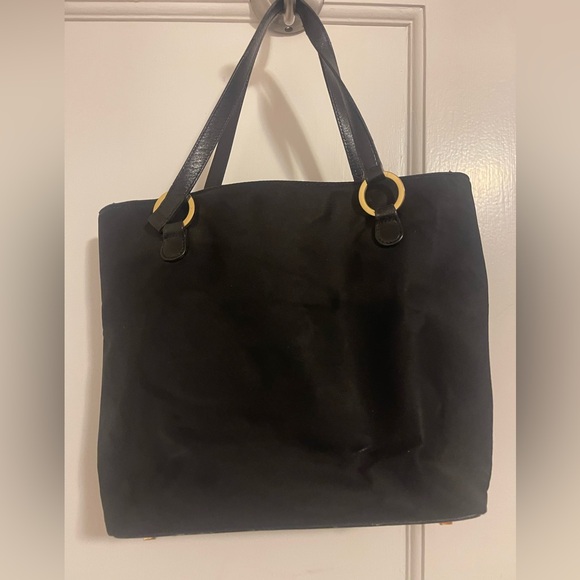 Kate Spade Medium Nylon Shopper with leather handles and accents - Picture 5 of 7
